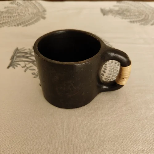 Tea /Coffee: Black Pottery Cups - Image 2