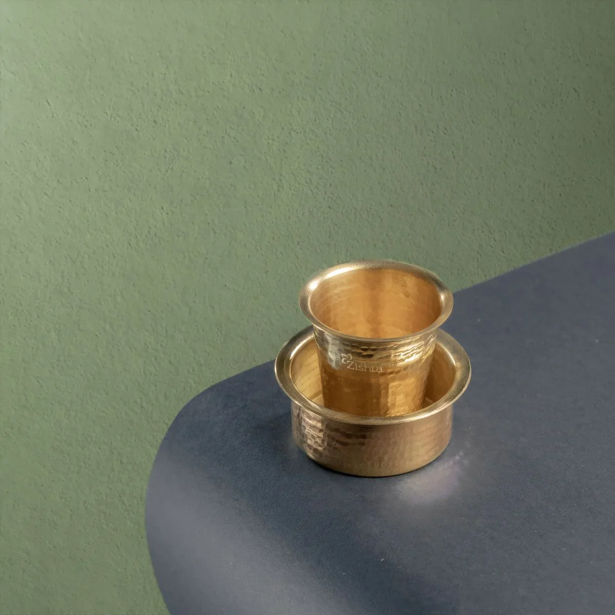 Traditional Brass Coffee Davara Tumbler - Image 3