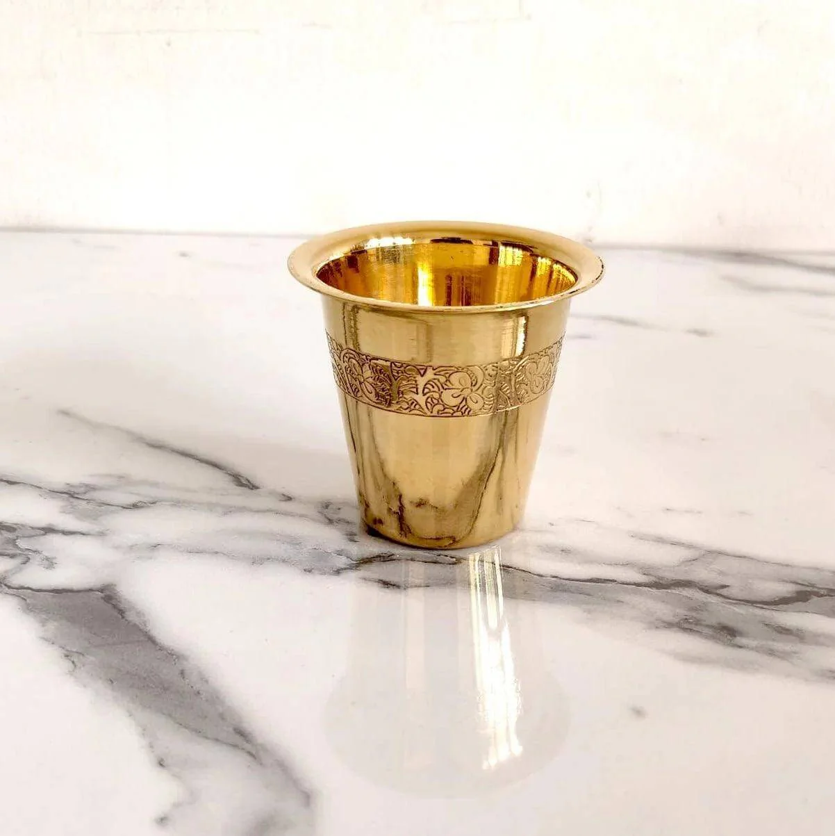Brass Etched Tea Glass - Image 4