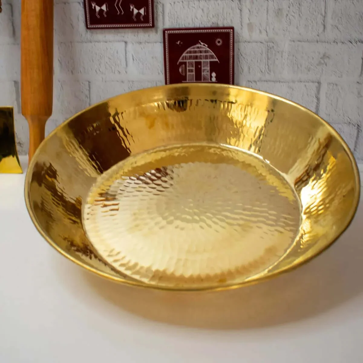 Brass Paraat Large Without Tin Coating (From Jandialaguru) - Image 6