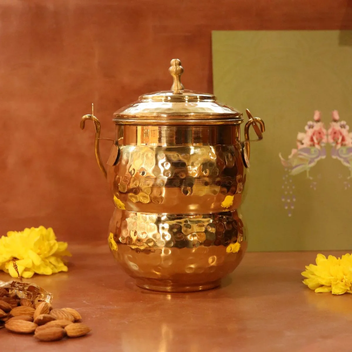 Brass Pot Shaped Storage Ghee Thooku - Image 4