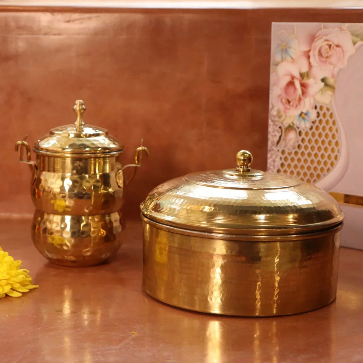 Brass Roti Box with Tin Coating - Large - Image 2