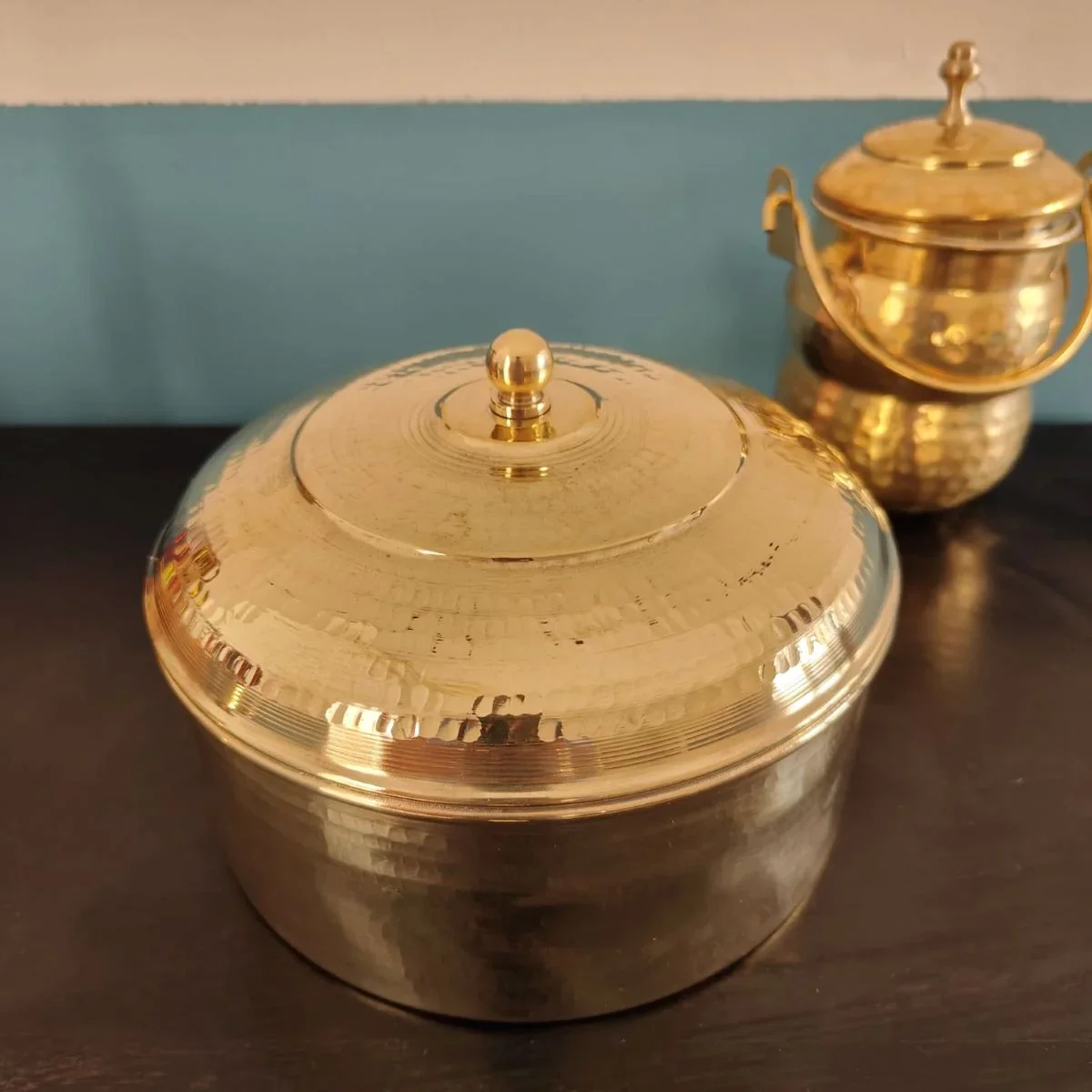 Brass Roti Box with Tin Coating - Large - Image 3