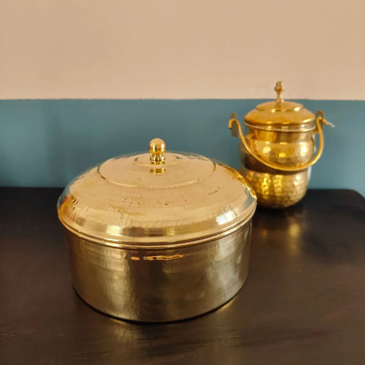 Brass Roti Box with Tin Coating - Large - Image 5