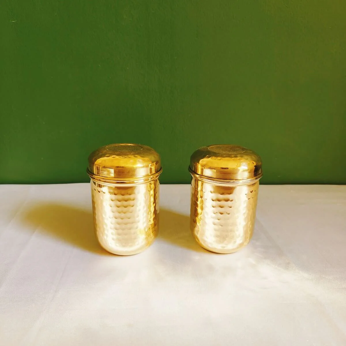 Brass Storage Canister Hammered - Extra Small (Set of 2) - Image 2