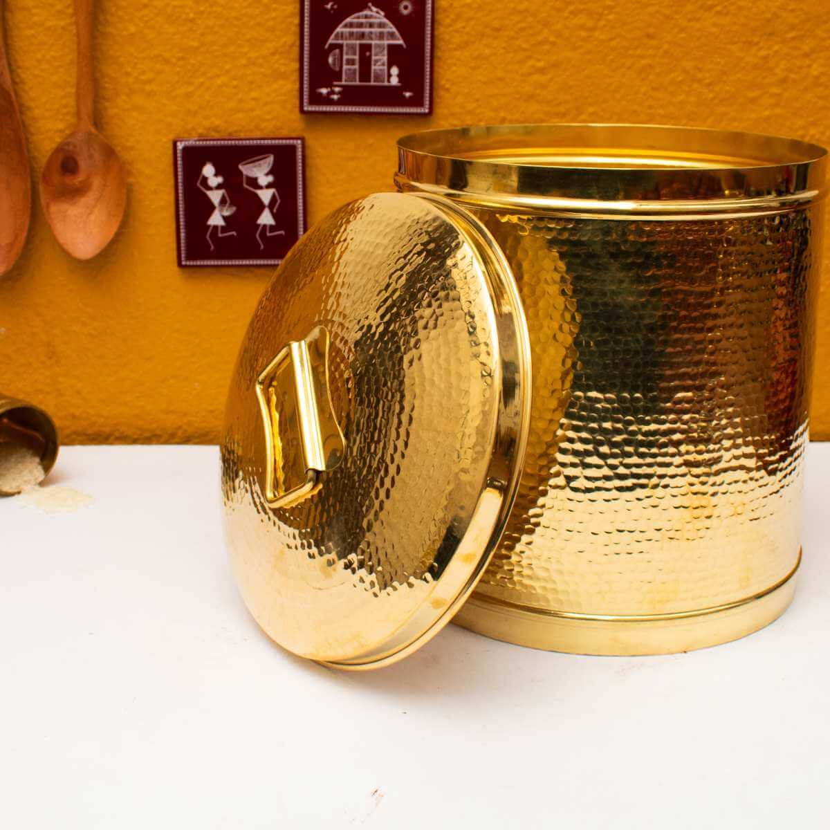 Brass Storage Pawali / Drum - Image 6