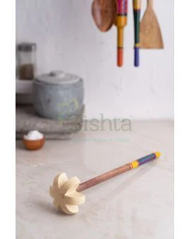 Buttermilk Churner: Lac-Turned Wood - Image 2