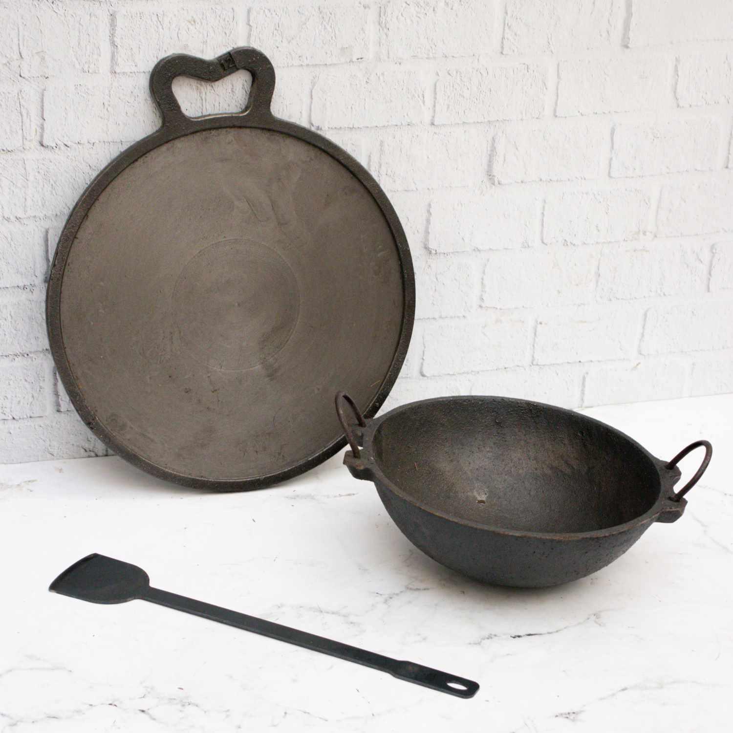 Cast Iron Combo: Kadai,Tawa ,Dosa Ladle - Image 2