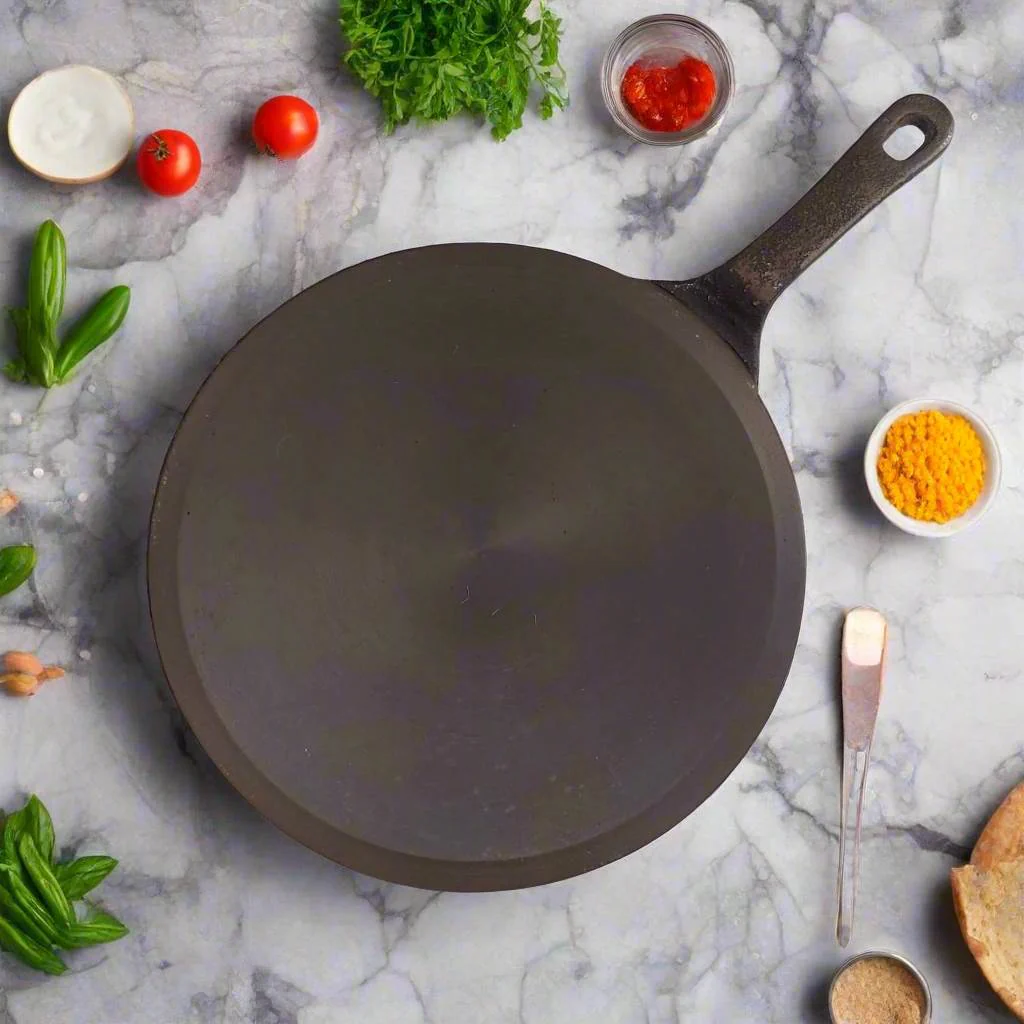 Cast Iron Concave Tawa With Long Handle - Image 2