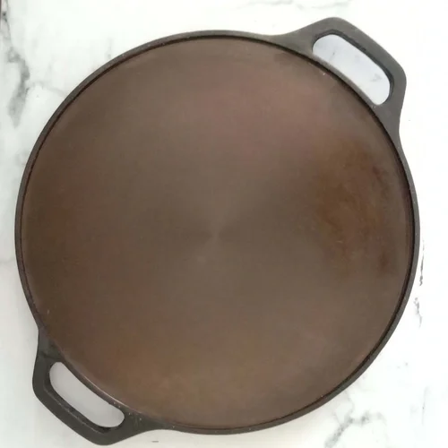 Cast Iron Tawa Smooth Finish - Double Handle - Image 2