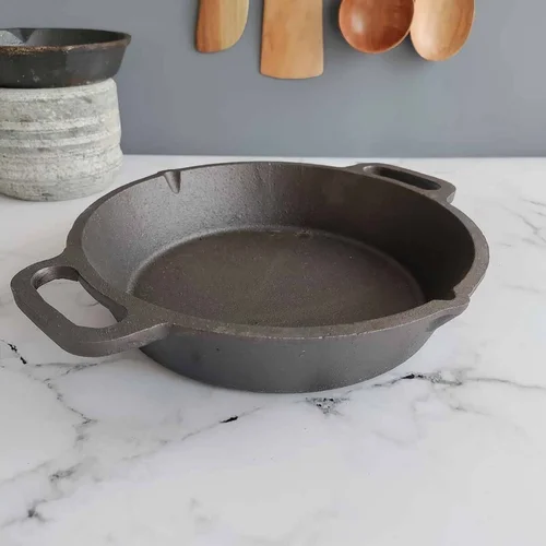 Cast Iron Loop-Round Skillet, Pan (Dual Handle) - Image 2