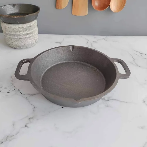 Cast Iron Loop-Round Skillet, Pan (Dual Handle) - Image 4