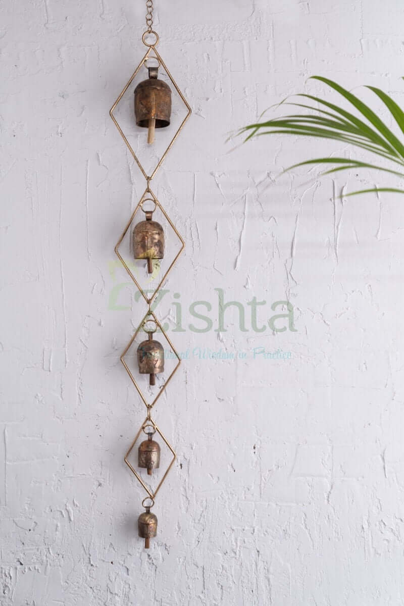 Copper Coated Iron Chimes - Chokdi set - Image 3
