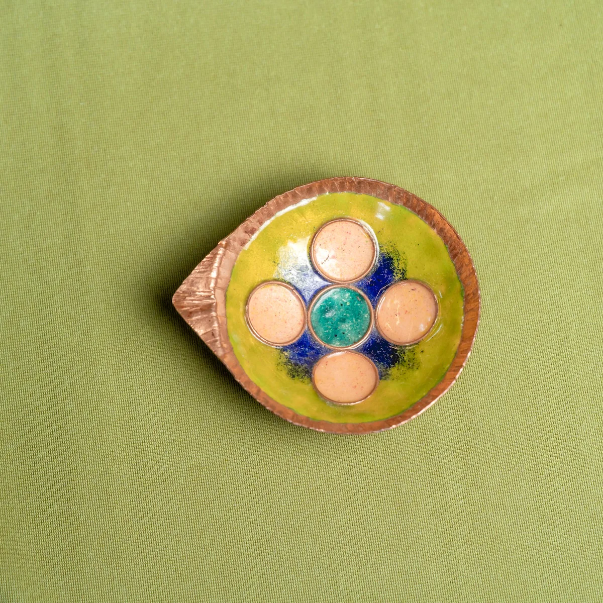 Copper Enamel Diya (Set Of 4) - Image 2