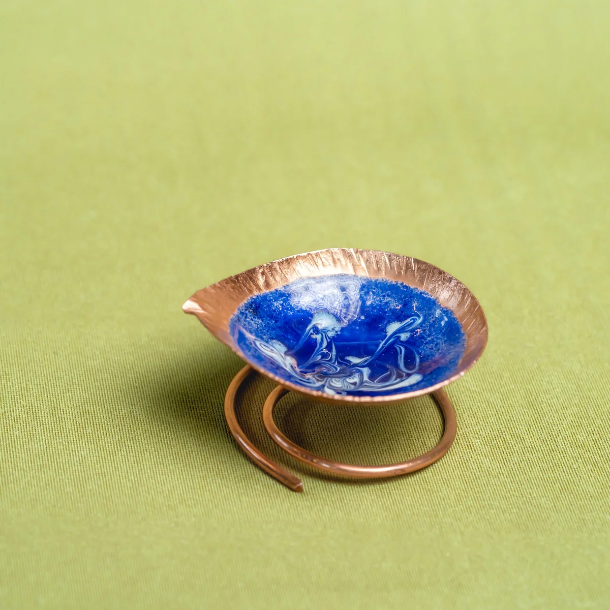Copper Enamel Spring Diya (Set Of 4) - Image 2