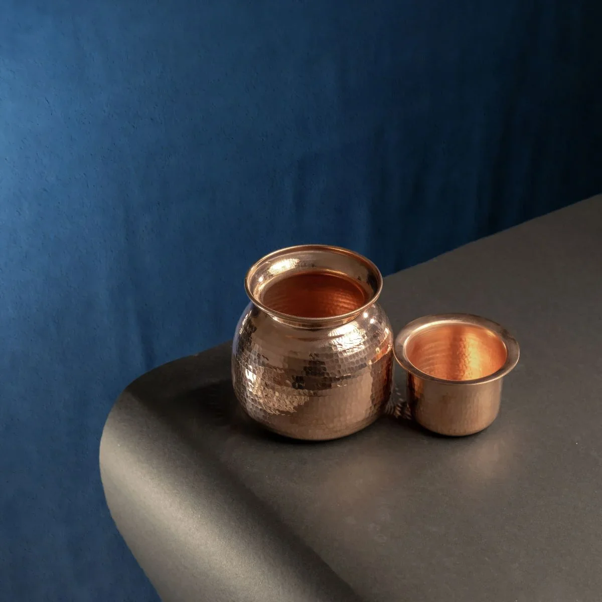 Copper Water Pot With Cup (Sombu - Lota) - Image 3