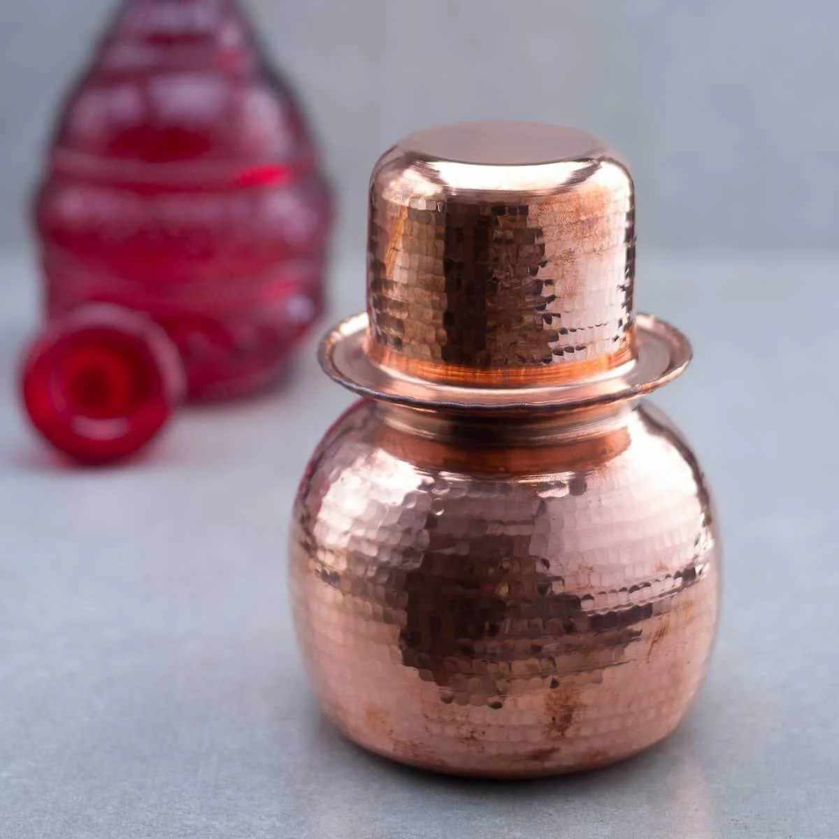 Copper Water Pot With Cup (Sombu - Lota) - Image 7