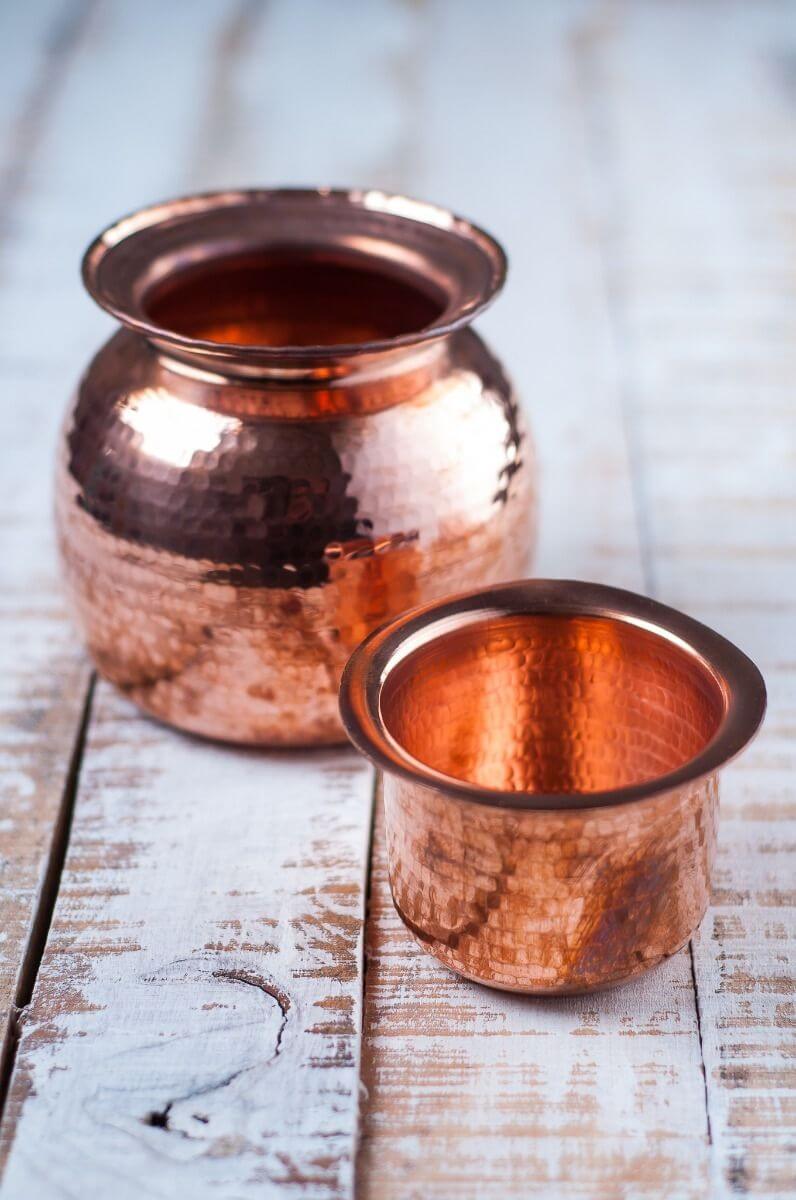 Copper Water Pot With Cup (Sombu - Lota) - Image 8
