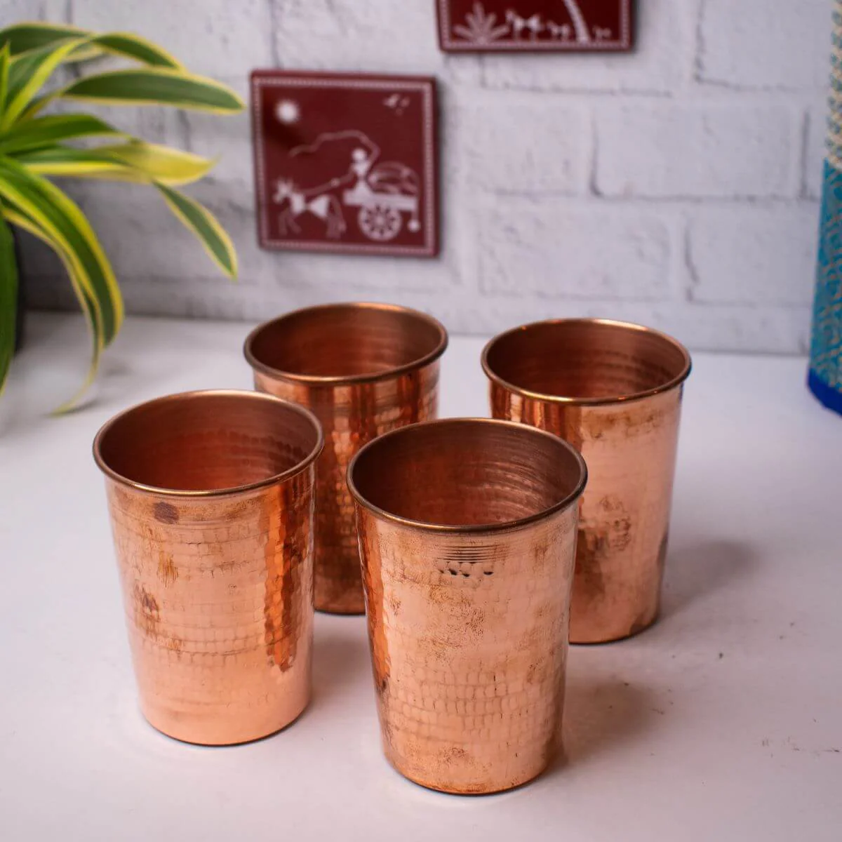 Copper Water Tumbler-Glass Set - Image 6