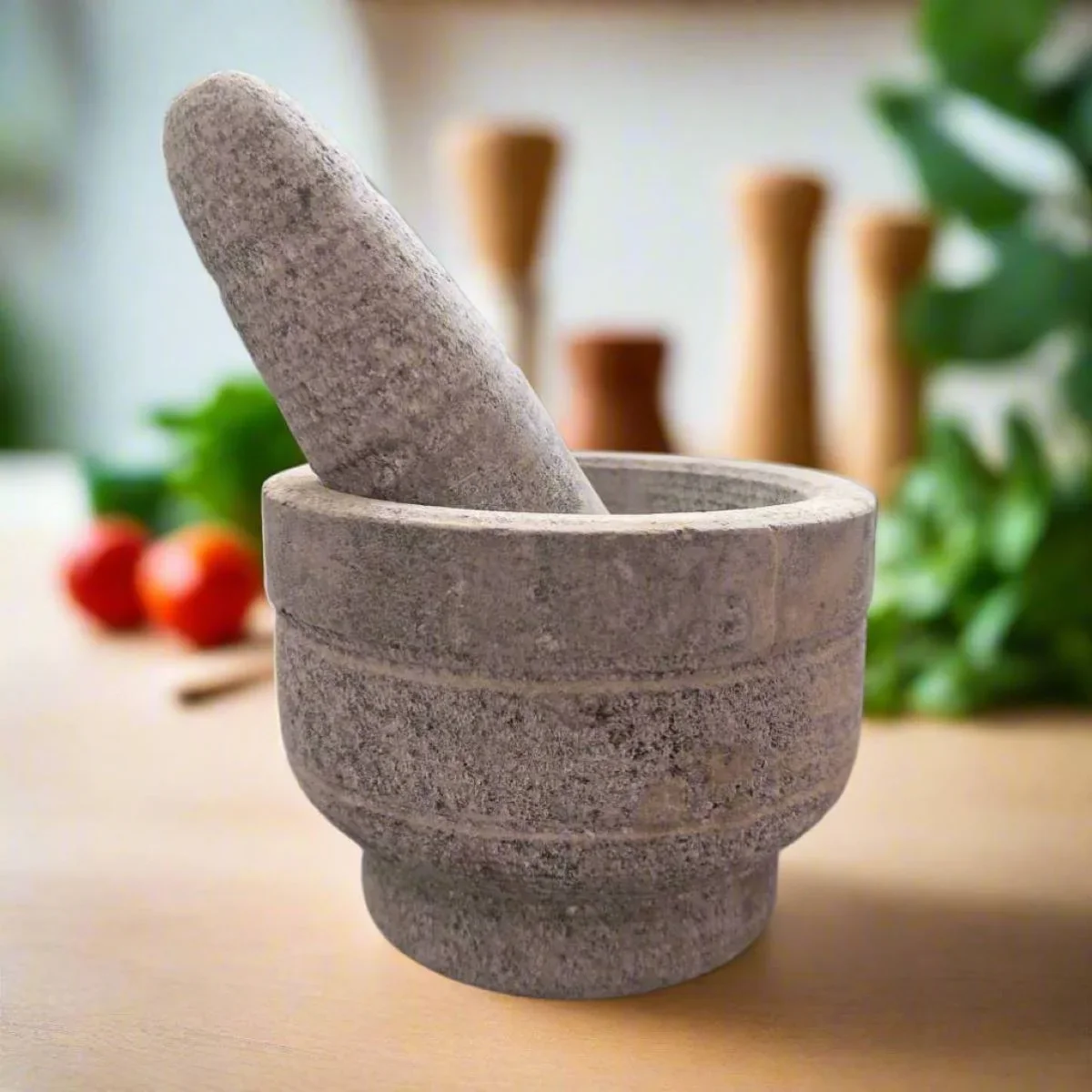 Granite Mortar & Pestle Round - Image 3