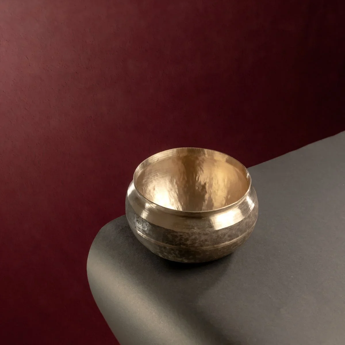 Kansa - Bronze Serving Bowl Large With Lid and Ladle - Image 5
