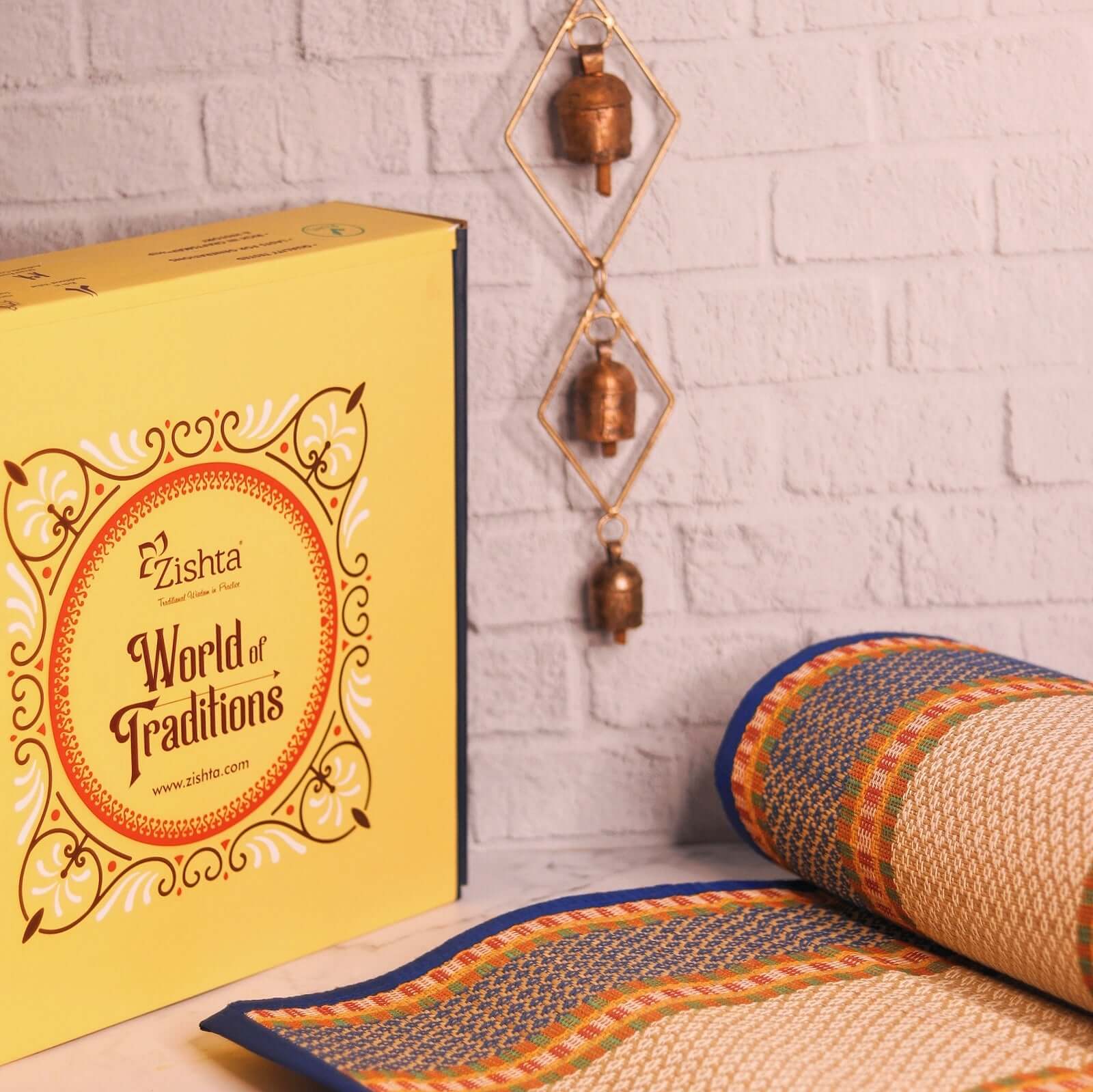 Natural Mat & Wind Chimes Gift Set - Image 3