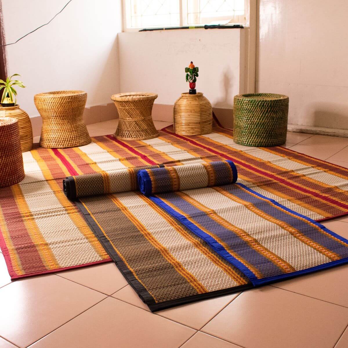 Natural River Grass Madur Mats- Large (4 Fold)
