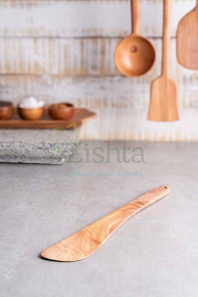 Neem Wood Ladle-Fry - Image 2