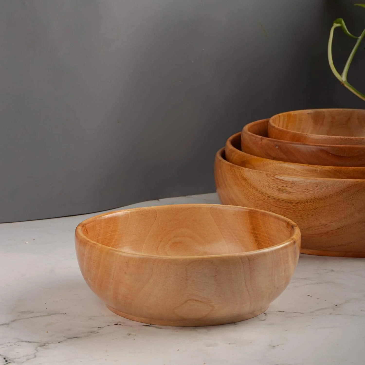 Neem Wood Serving Bowl - Image 5