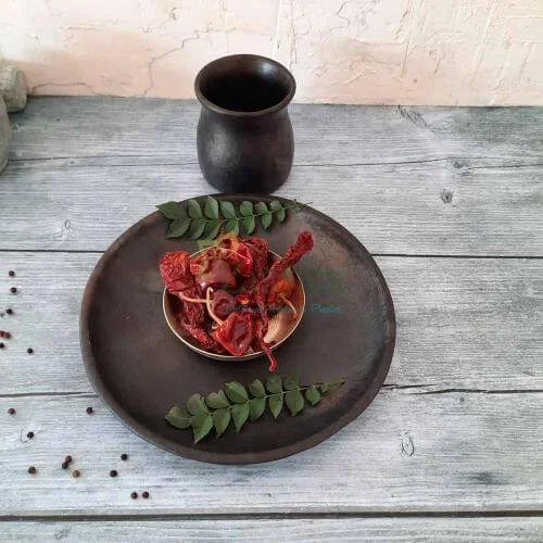 Serving Plate & Mug Set: Manipur Black Pottery - Image 3