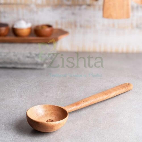 South Indian Breakfast Neem Wooden Ladle Set - Image 4