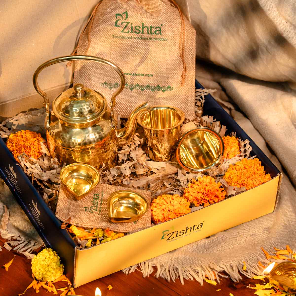 Swarna Chai Deepam Set | A perfect gift for All Occasions - Image 2