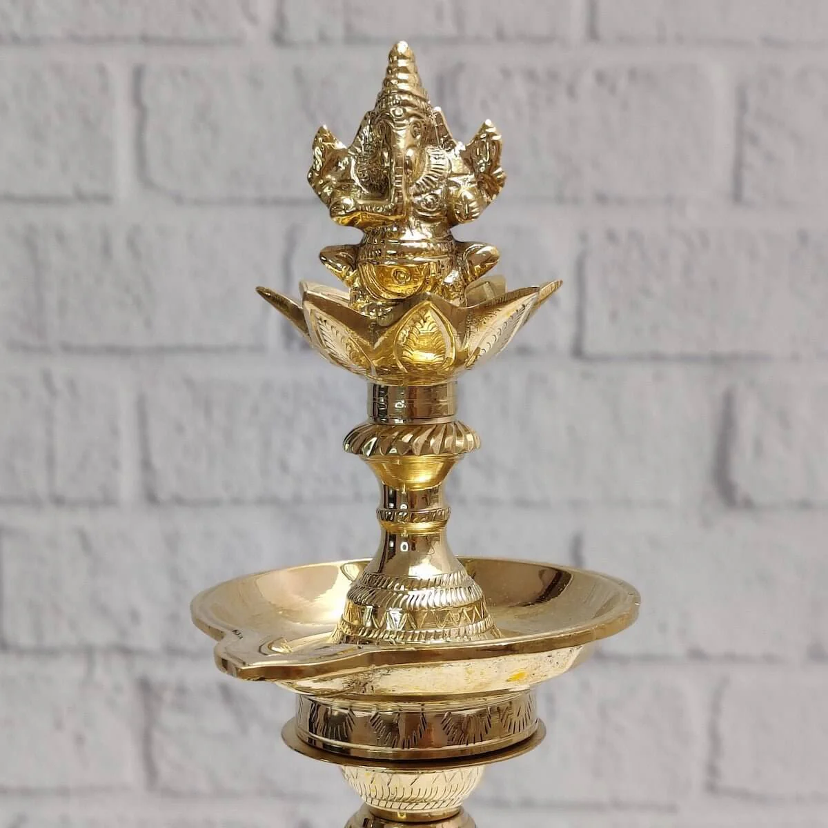 Traditional Brass Kuthu Vilakku (lamp): Ega Vilakku - Image 3