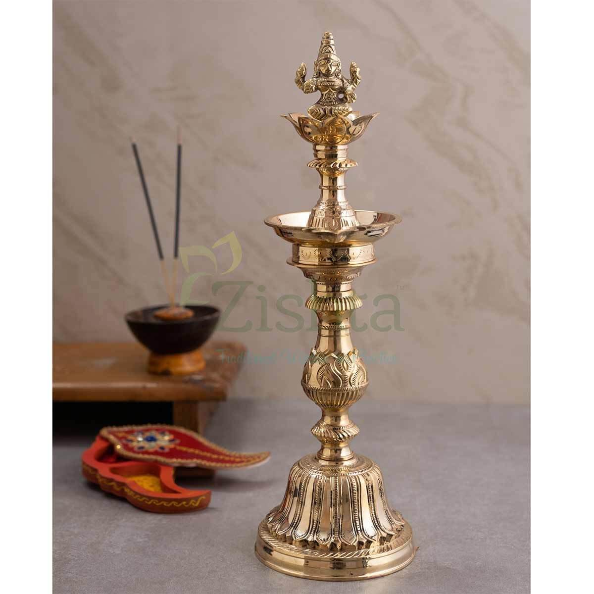 Traditional Brass Kuthu Vilakku (lamp): Ega Vilakku - Image 5