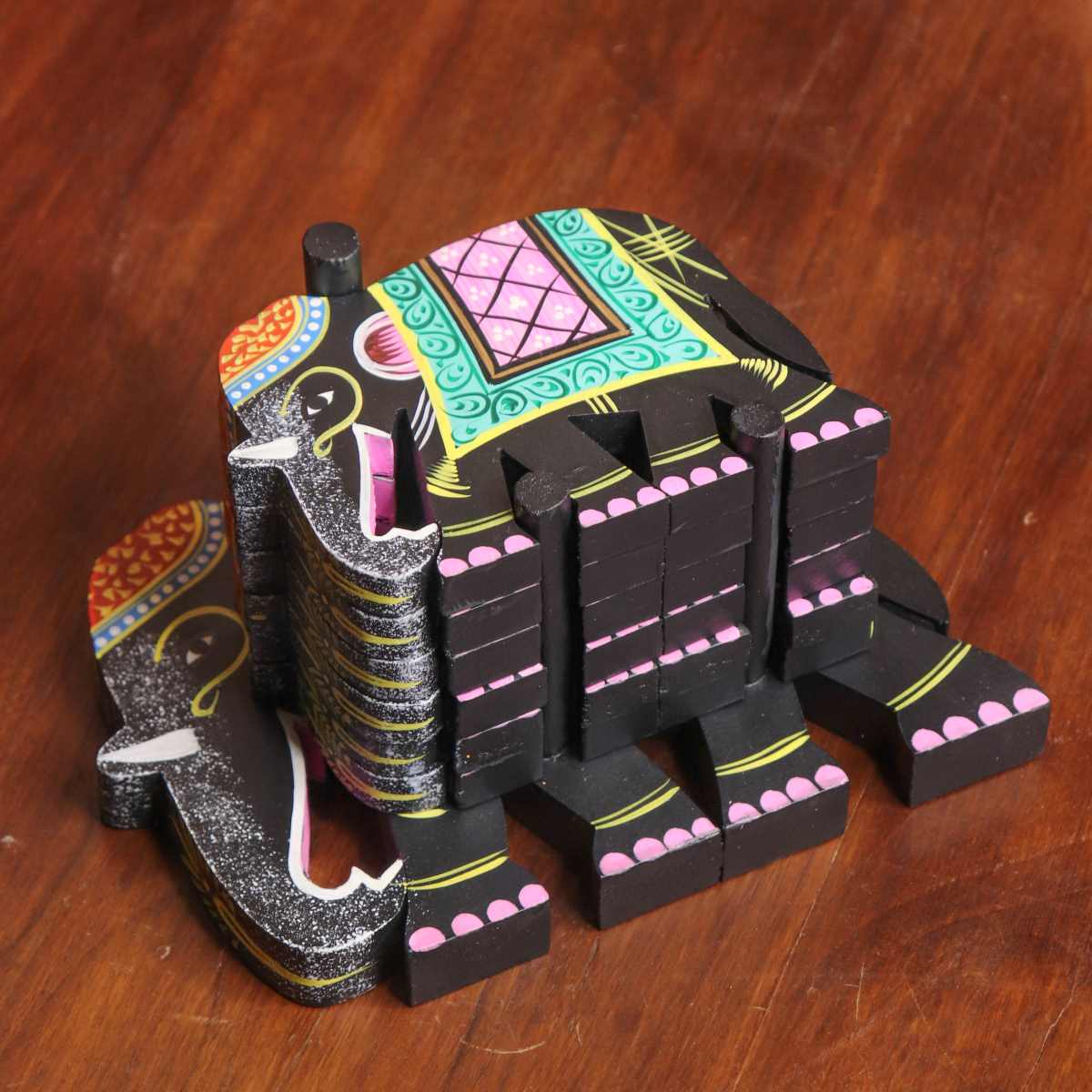 Varanasi Wooden Elephant Coasters - Image 5