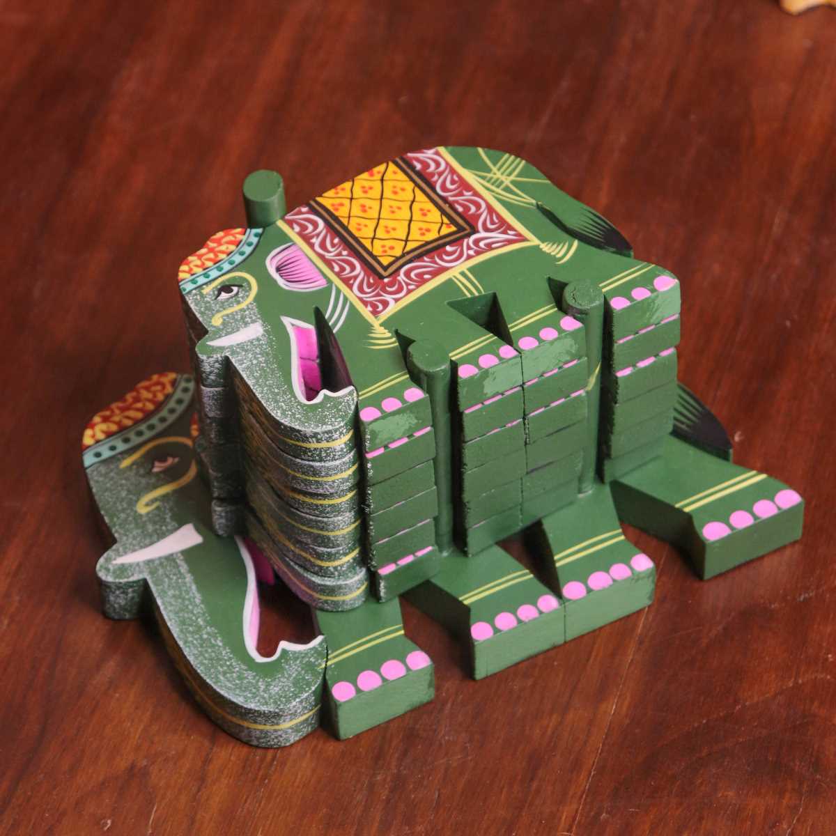 Varanasi Wooden Elephant Coasters - Image 6