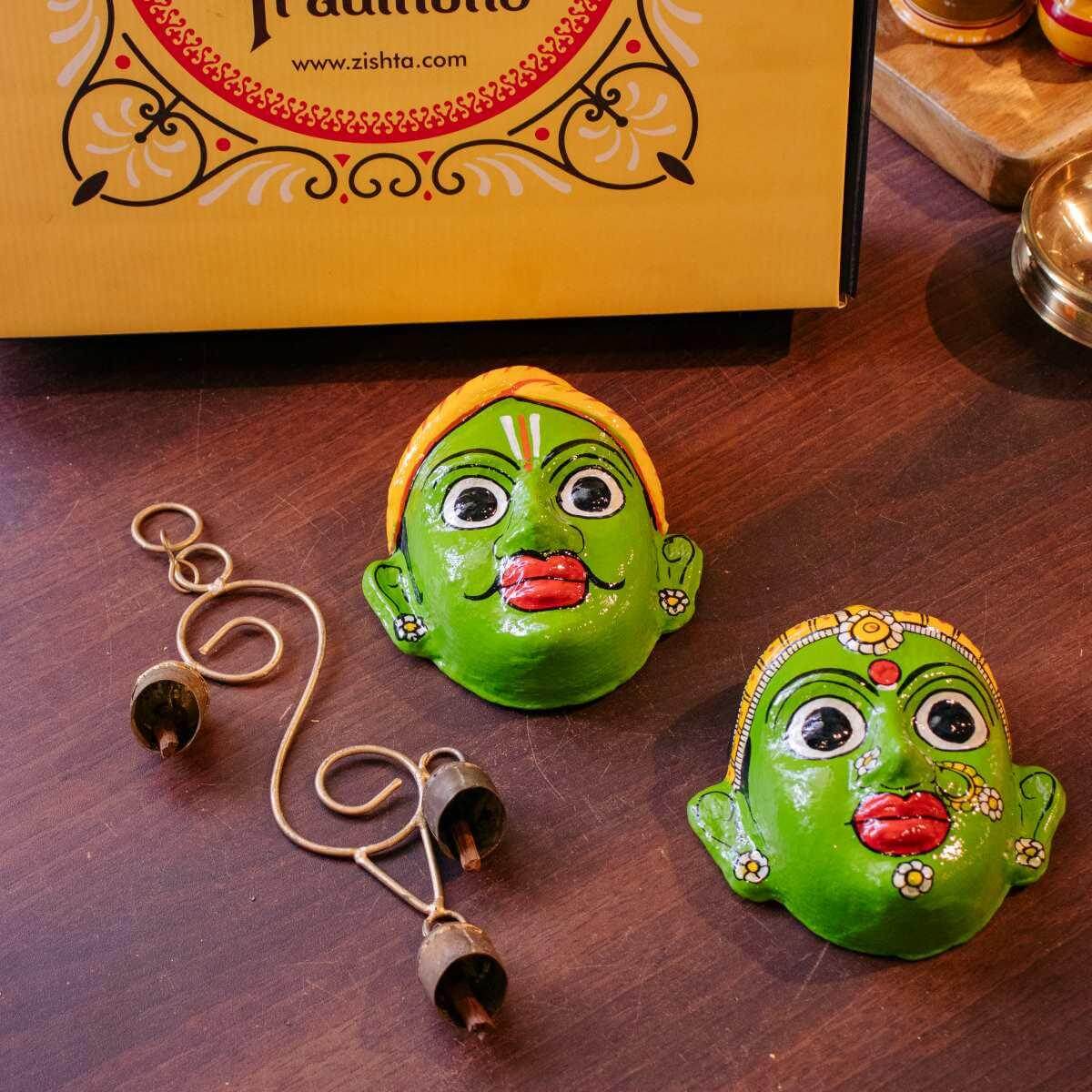 Nakashi Wall Decor Mask And Wind Chimes